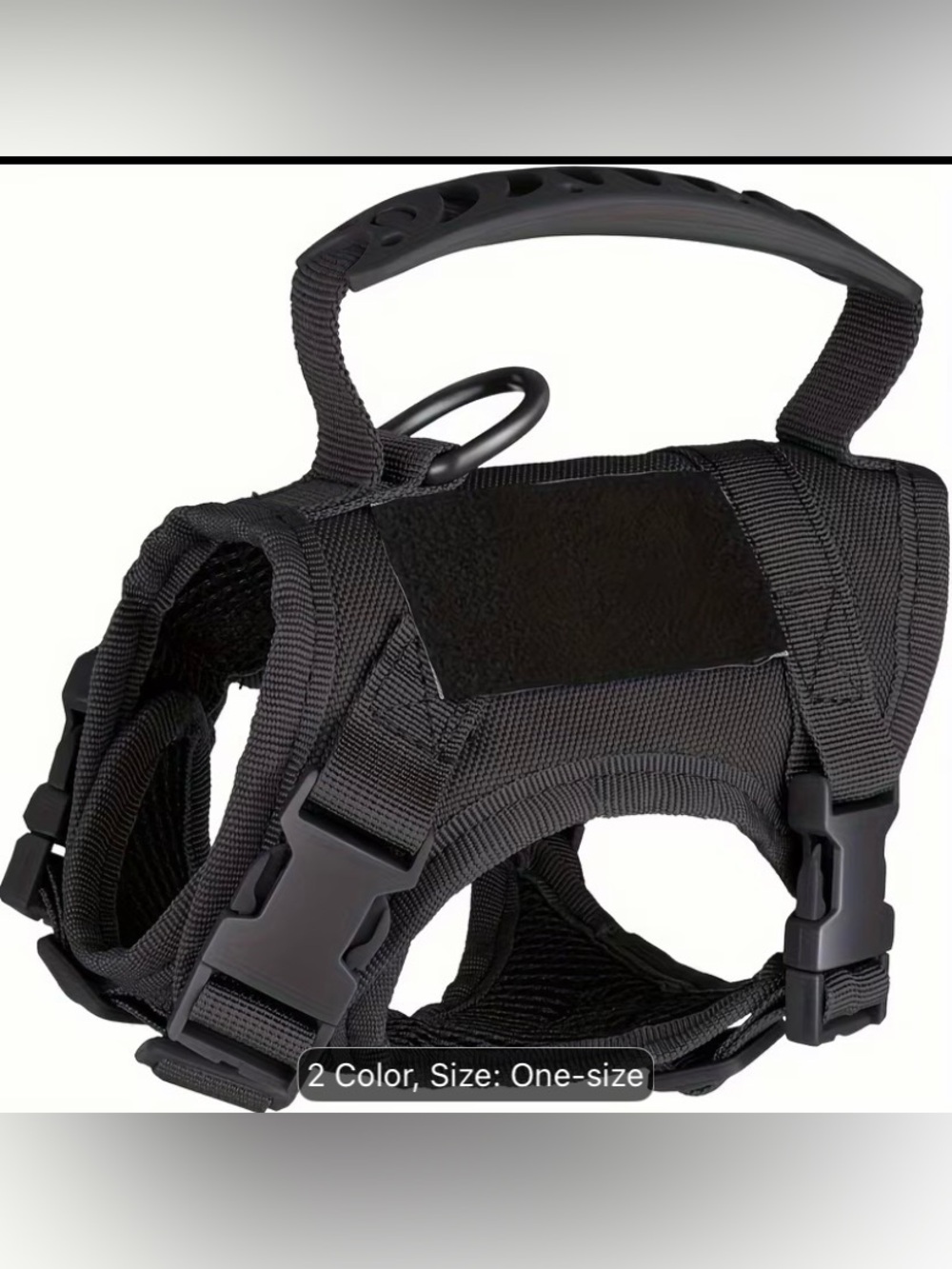 Amazon Black Tactical cat Harness with Padded Handle and D-Ring